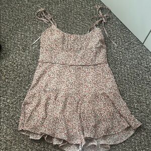 Floral Print Sleeveless Romper